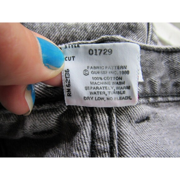 GEORGES MARCIANO for GUESS? Acid Wash Denim Skirt Size 27 Retro Vintage Punk - Picture 10 of 11